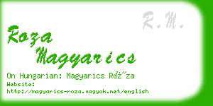 roza magyarics business card